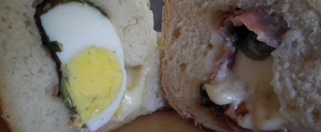Stuffed picnic bread.