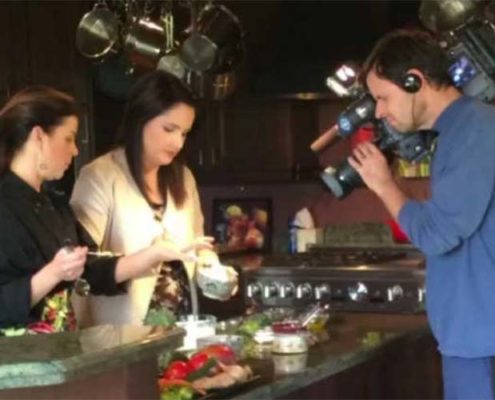 Cable 14 visits Tree House Kitchen to film Chef Nancy.
