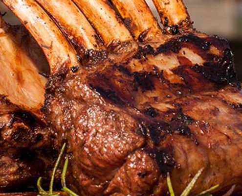 Grill-Roasted Rack of Lamb.