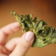 Our favourite kale chips are homemade.