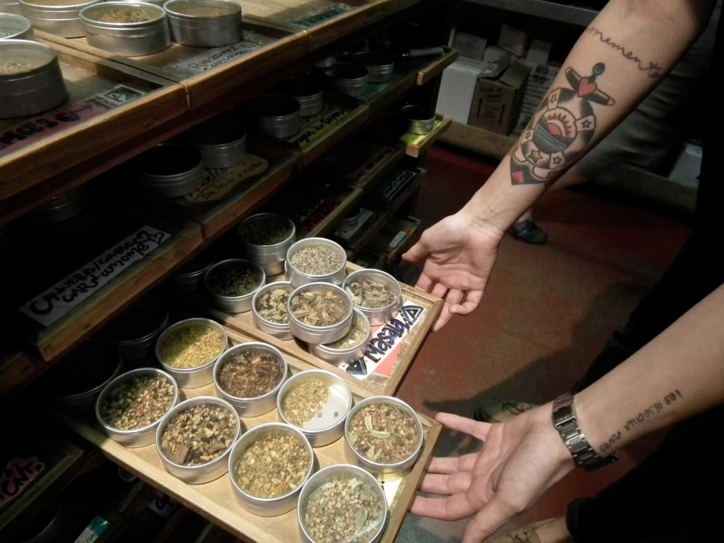 A drawer of fresh spice blends at the Epices de Cru shop in Montreal. 