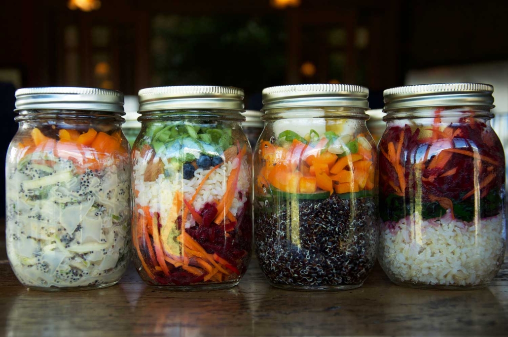 These creative salads-as-a-meal-to-go in jars let you eat healthy away from home.